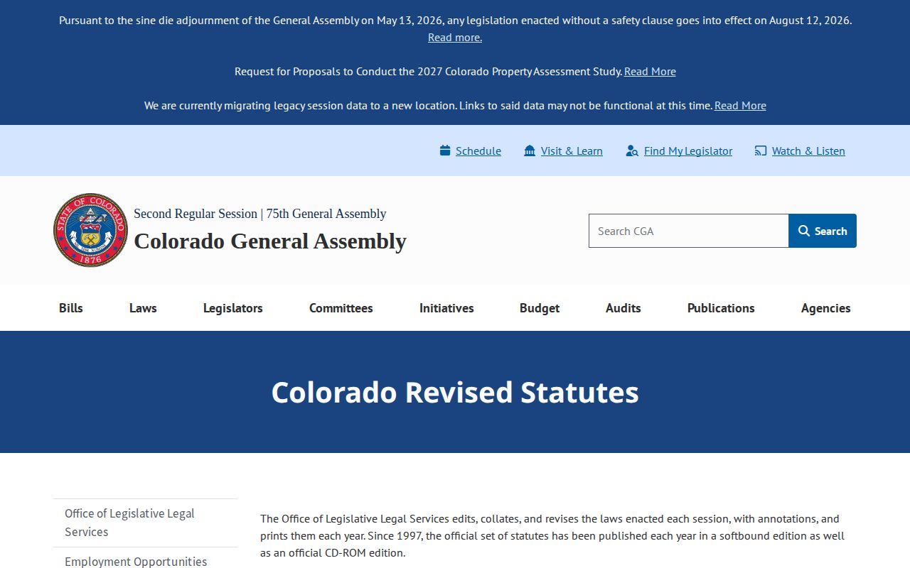 Colorado statutes for Lincoln County booking photographs and arrest records